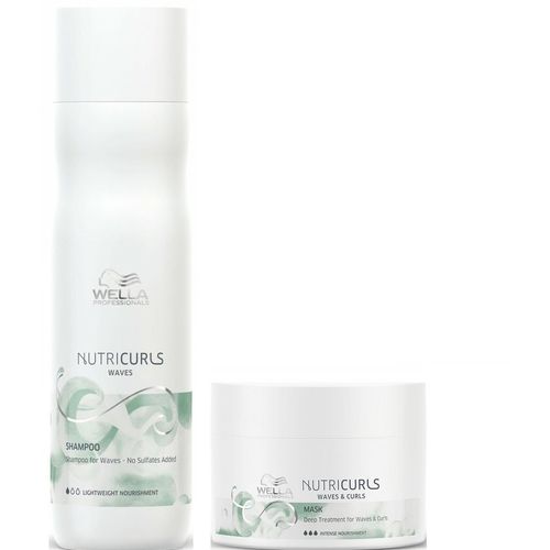 Shampoo para Ondas 250ml + Mascarilla 150ml Wella Nutricurls