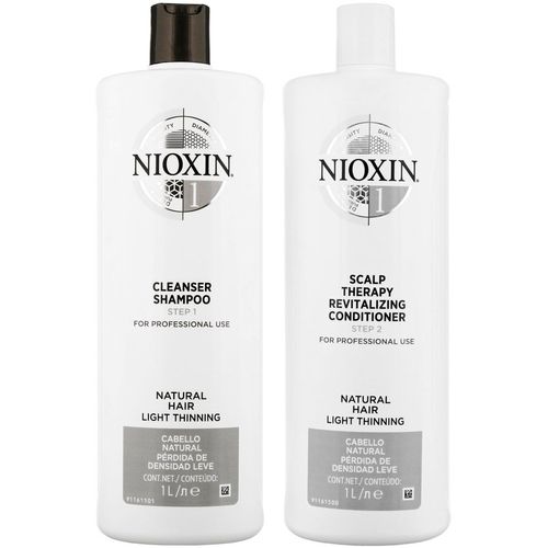 Nioxin-1 Shampoo 1000ml + Acondicionador para Cabello Natural