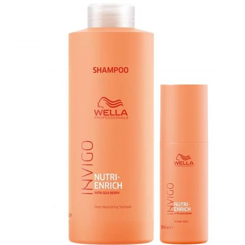 Shampoo Nutritivo 1000ml + Bálsamo Wella Invigo Nutri Enrich