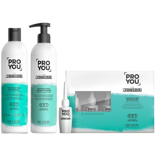 Shampoo 350ml + Conditioner + Ampollas Revlon Pro You The Moisturizer