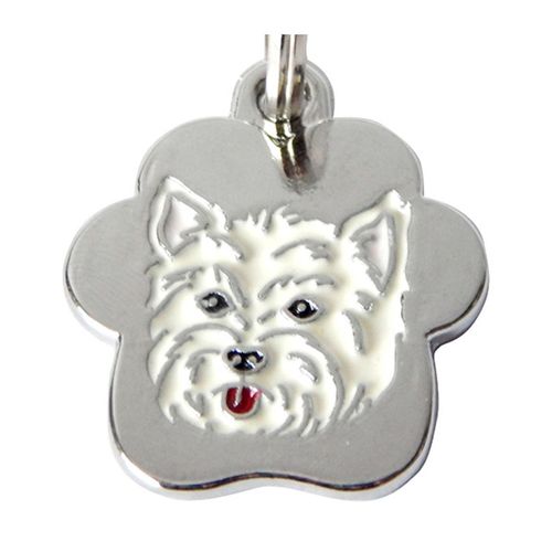Placa de Identificación para perros Westie rainbow - west highland