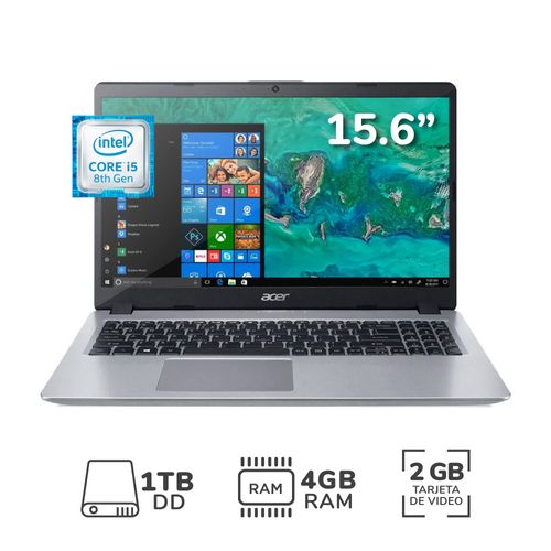 Laptop Acer Aspire 5 15.6" Ci5-8 8GB RAM 1TB DD 2GB Video Plateado