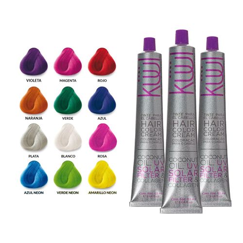 3 Tinte para el Cabello FunnyColors - KÜÜL 90ml Verde Neon