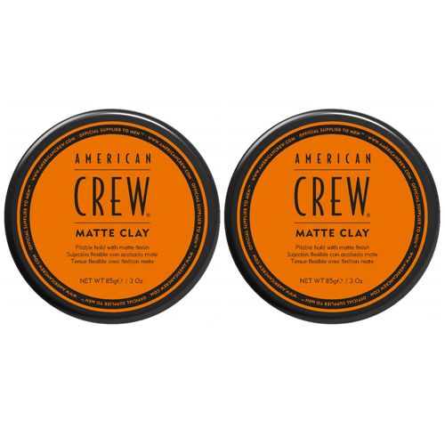 Dúo Cera Matte Clay Arcilla Mate Fijación Media-Alta American Crew Men