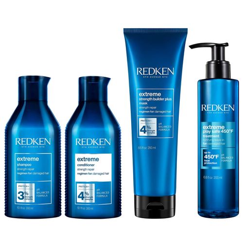 Shampoo 300ml + Acondicionador + Mascarilla + Play Safe Redken Extreme