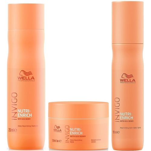 Shampoo 250ml + Mascarilla + Spray Wella Invigo Nutri Enrich