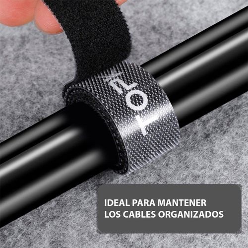 1 Metro Autoadhesivo con Velcro Organizador de Cables Topk
