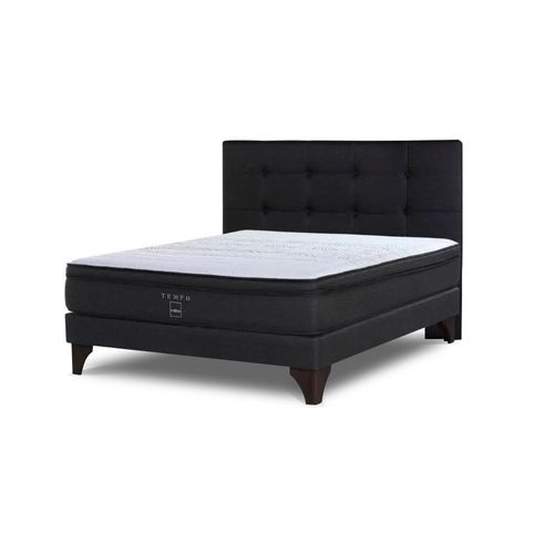 Cama Europea Tempo + Respaldo Issey 2 Plazas