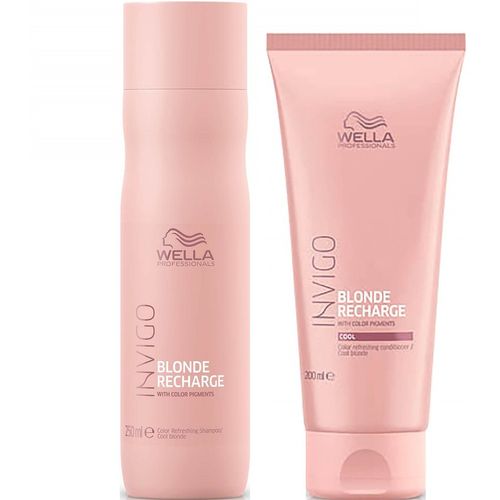 Shampoo 250ml + Acondicionador 200ml Wella Invigo Blonde Recharge