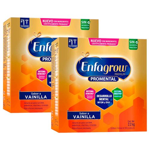 Pack Fórmula Infantil ENFAGROW Premium Pro Mental Vainilla Caja 2.2Kg x 2un