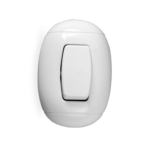 Conmutador Simple Blanco Oval