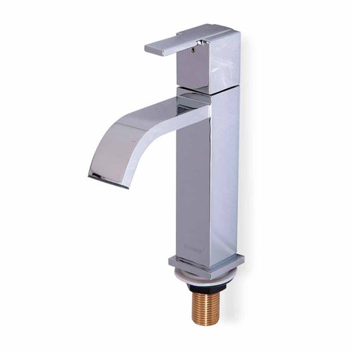 Llave de Lavatorio Vainsa Minimalista Modena Baja Plata Cromada