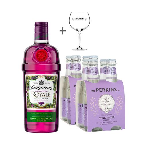 Pack Gin Tanqueray Royale + Copa Gin Tonic Mr Perkins