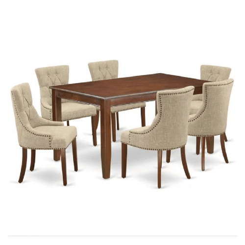 Juego de Comedor 6 Sillas Olive Beige