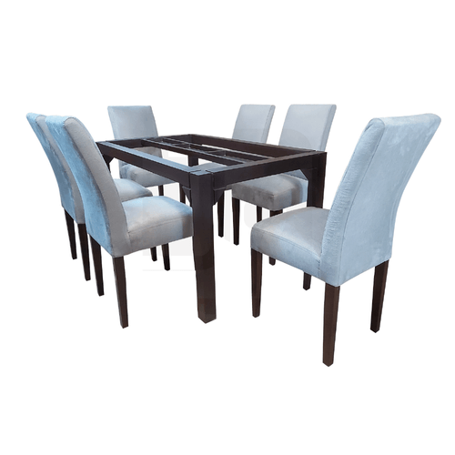 Juego de Comedor 6 Sillas Alto Hogar Lyane Gris Claro