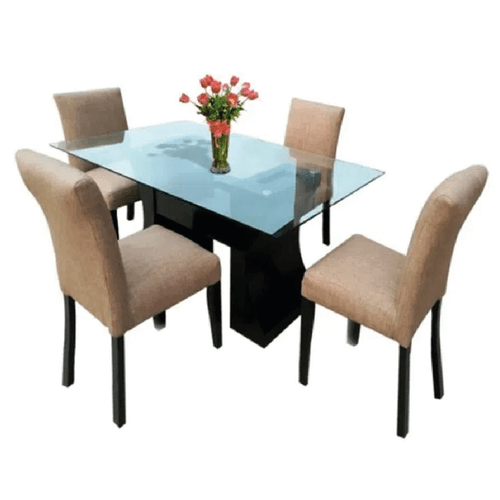 Juego de Comedor 4 Sillas Alto Hogar Germain Beige