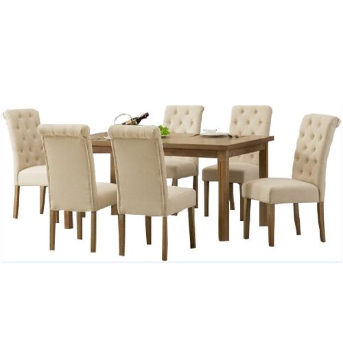 Juego de Comedor 6 Sillas Veronikka Beige