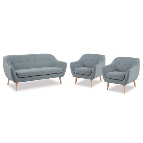 Juego de Sala 3 1 1 Xiu Gris