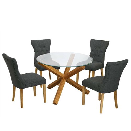 Juego de Comedor 4 Sillas Naomy Negro