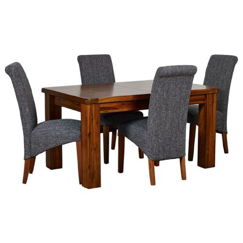 Juego de Comedor 4 Sillas Victoria Gris