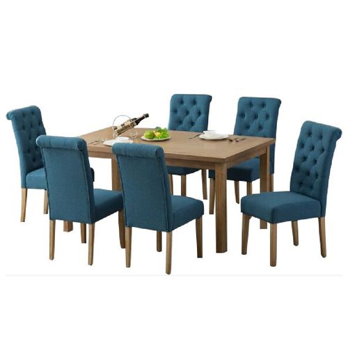 Juego de Comedor 6 Sillas Veronikka Azul