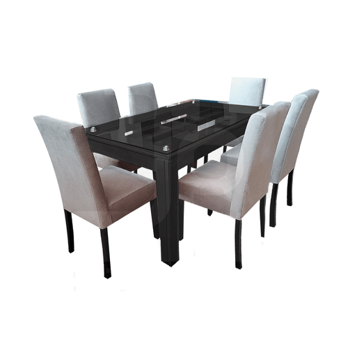 Juego de Comedor 6 Sillas Alto Hogar Loaiza Beige