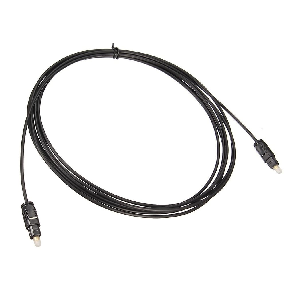 Cable Audio Óptico Digital Fibra Óptica 1.5 Metros Od 6.0mm Macho Negro