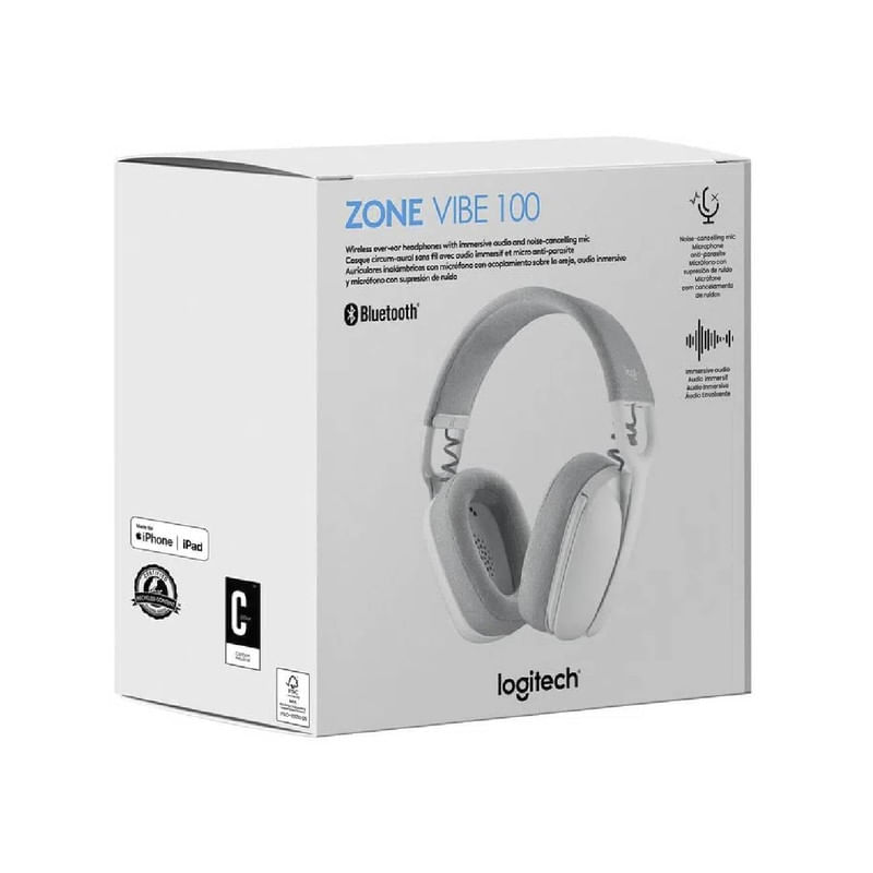 Audifono-con-Microfono-Logitech-Zone-VIBE-100-BT-Blanco-crudo