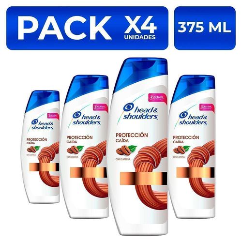 Shampoo Head & Shoulders Protección Caída 375ml PackX4