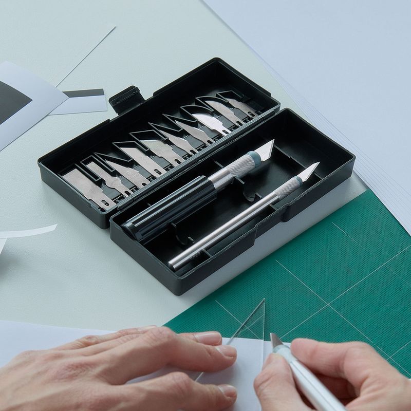 Juego-Cutter-precision-Cuchilla-Exacto-Tipo-Bisturi-Hobby-Pretul-