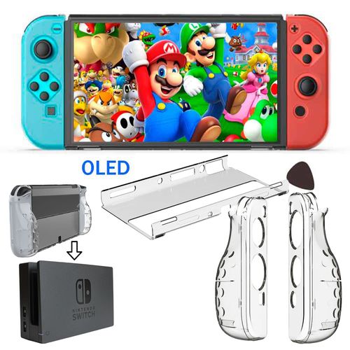 Case para Nintendo Switch OLED Transparente 5 Piezas Rígido