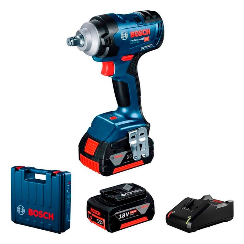 Llave-De-Impacto-Inalambrico-Bosch-18V-GDS-18V-400---2Baterias-x-40-ah---Cargador---Maleta