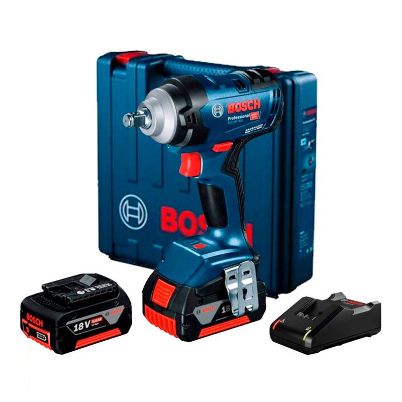 Llave-De-Impacto-Inalambrico-Bosch-18V-GDS-18V-400---2Baterias-x-40-ah---Cargador---Maleta