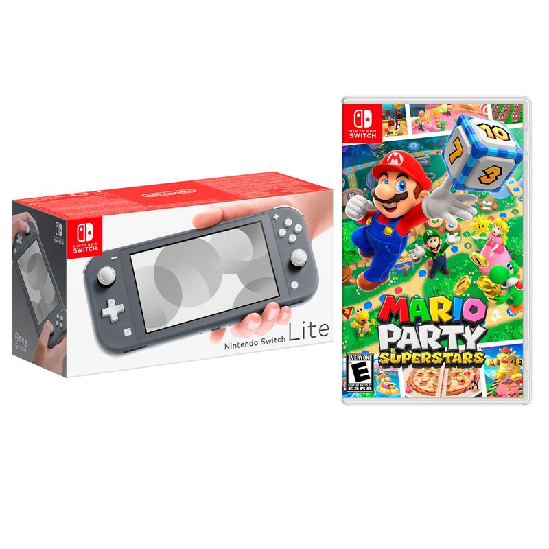 Consola-Nintendo-Switch-Lite-Gris---Mario-Party-Superstar