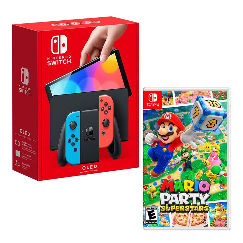 Consola-Nintendo-Switch-Modelo-Oled-Neon---Mario-Party-Superstar