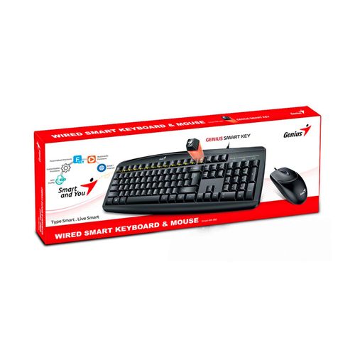 Teclado Genius+Mouse Smart Km-200 Usb Multimedia Black