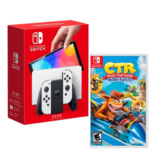 Consola Nintendo Switch Modelo Oled Blanco + Crash team Racing