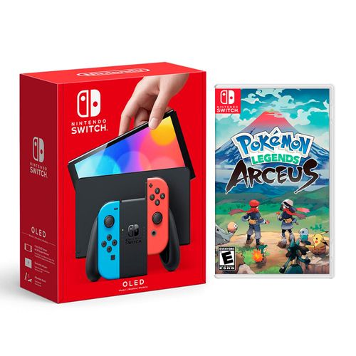 Consola Nintendo Switch Modelo Oled Neon + Pokémon Legends Arceus