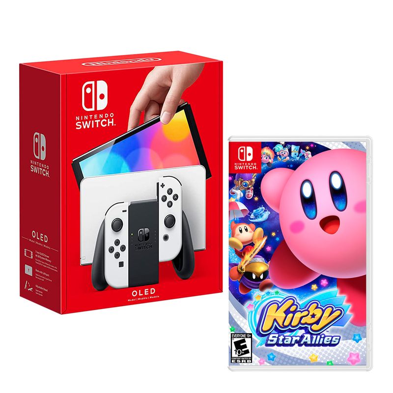 Consola-Nintendo-Switch-Modelo-Oled-Blanco---Kirby-Star-Allies