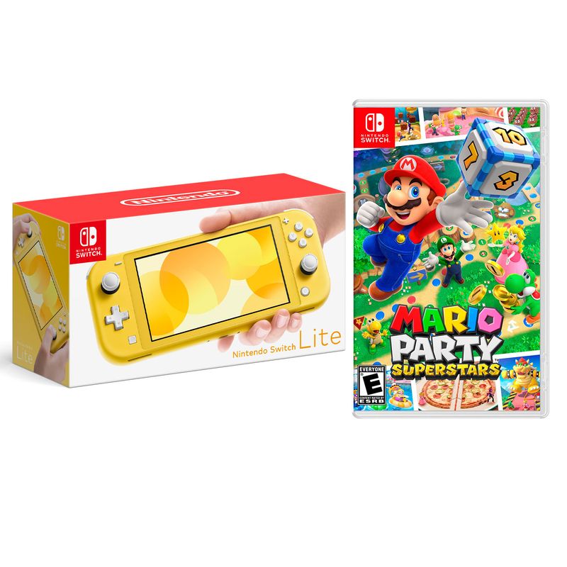 Consola-Nintendo-Switch-Lite-Amarillo---Mario-Party-Superstar