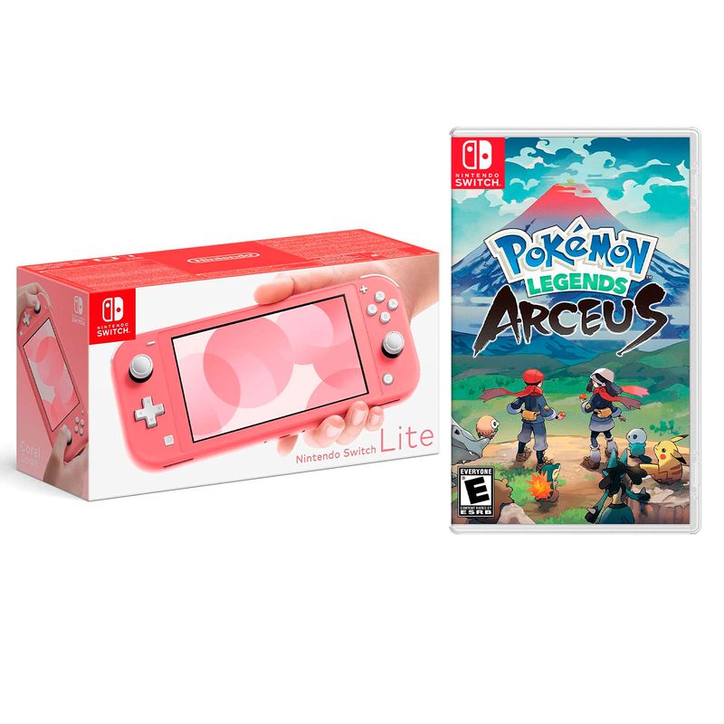 Consola-Nintendo-Switch-Lite-Coral---Pokemon-Legends-Arceus