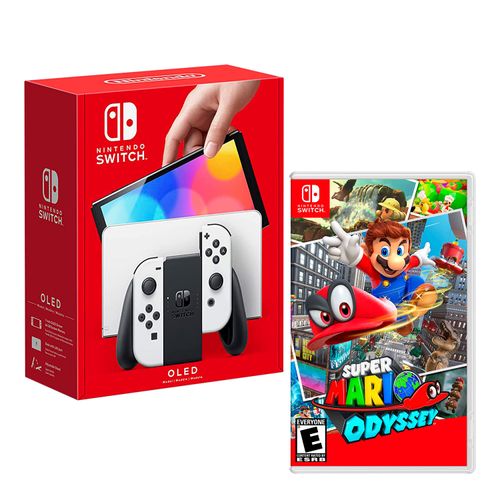 Consola Nintendo Switch Modelo Oled Blanco + Super Mario Odyssey