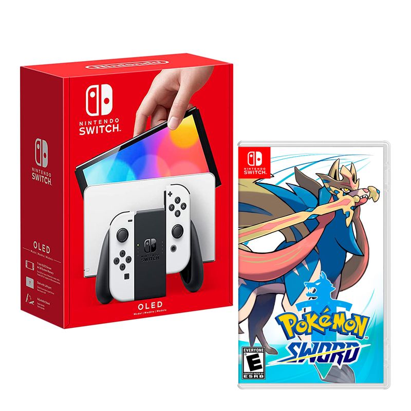 Consola-Nintendo-Switch-Modelo-Oled-Blanco---Pokemon-Sword