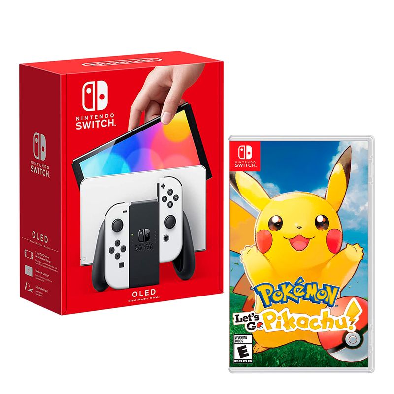 Consola-Nintendo-Switch-Modelo-Oled-Blanco---Pokemon-Lets-Go-Pikachu