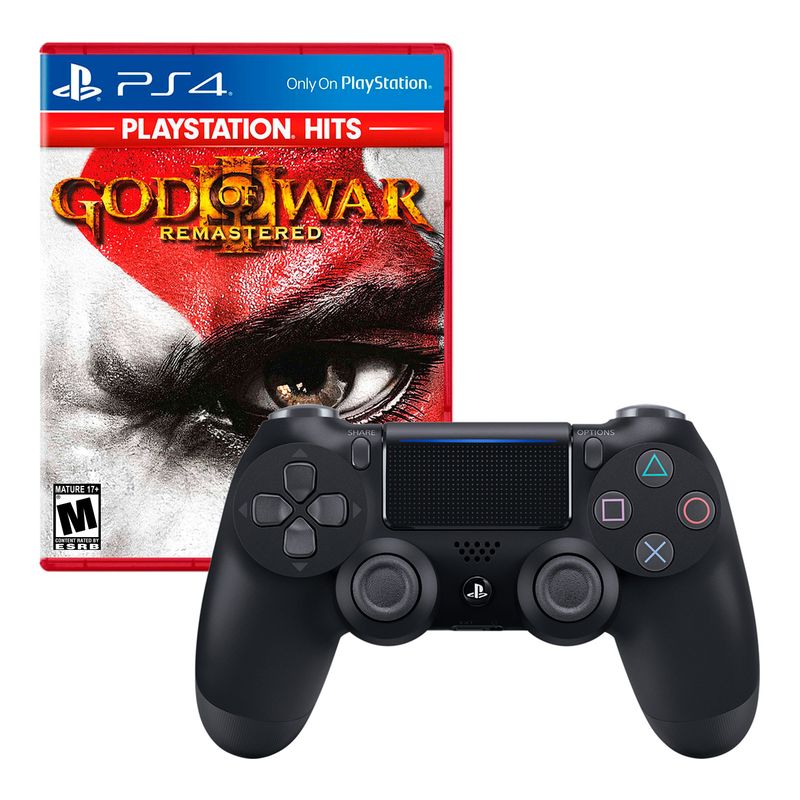 Mando-Playstation-4-Dualshock-Negro---God-Of-War-3