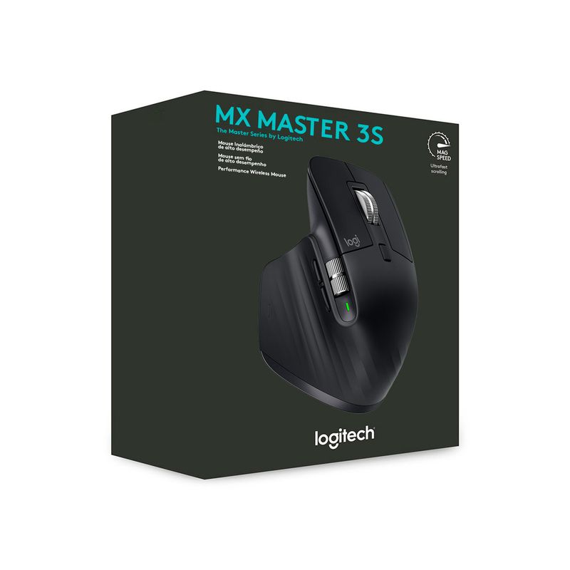 Mouse-Logitech-Mx-Master-3S-Wireless-8K-Usb-C-Graphite-910-006561-Black