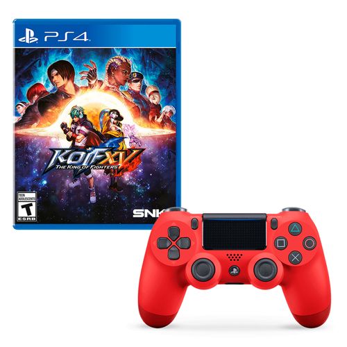 The King of Fighters XV + Mando Dualshock 4 Rojo Refaccionado Playstation 4