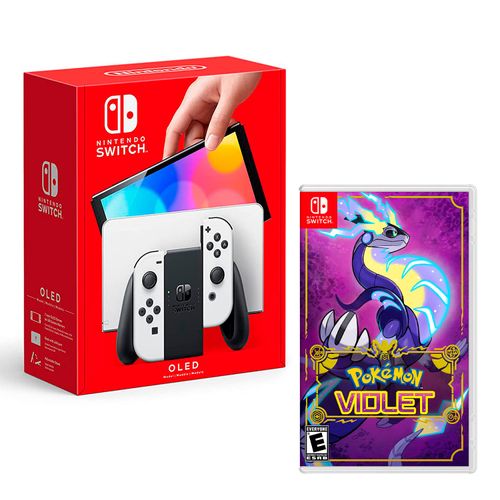 Consola Nintendo Switch Oled Blanco + Pokemon Violet