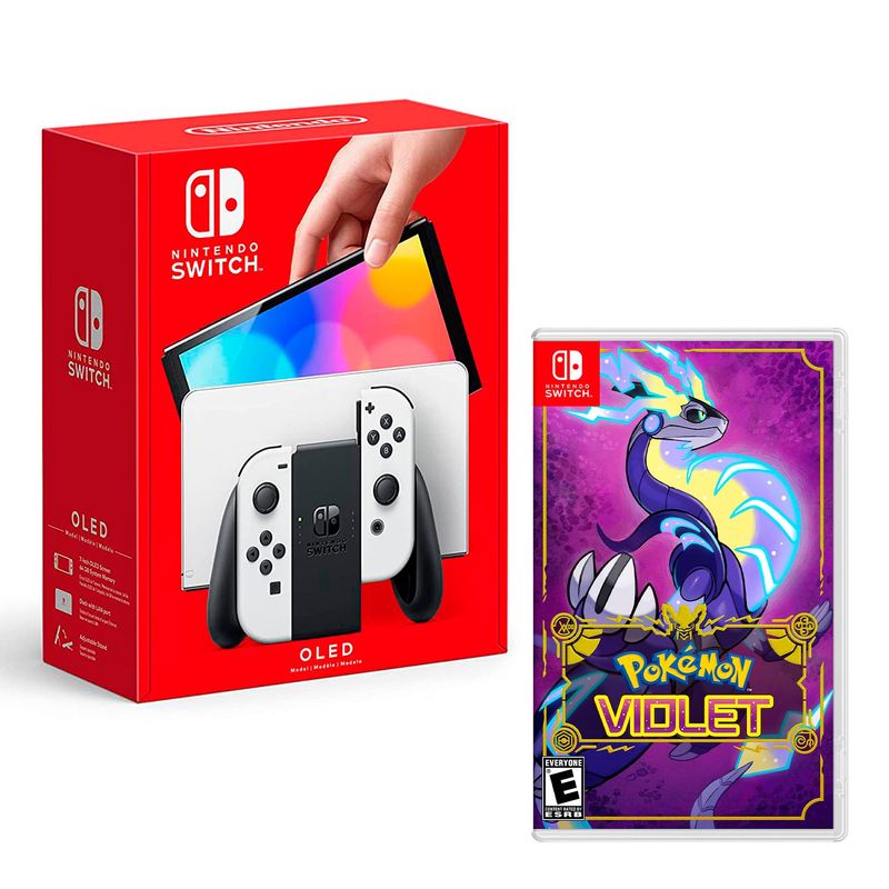 Consola-Nintendo-Switch-Oled-Blanco---Pokemon-Violet