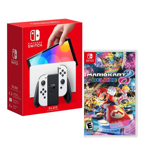 Consola Nintendo Switch Modelo Oled Blanco + Mario Kart 8